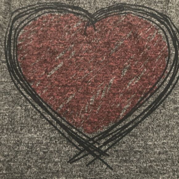 GO Couture Heart Tunic Top MEDIUM Boatneck Dolman USA - Picture 2 of 8